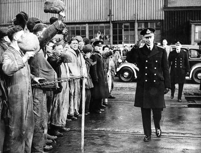 The King visits the war workers, 1939-1945