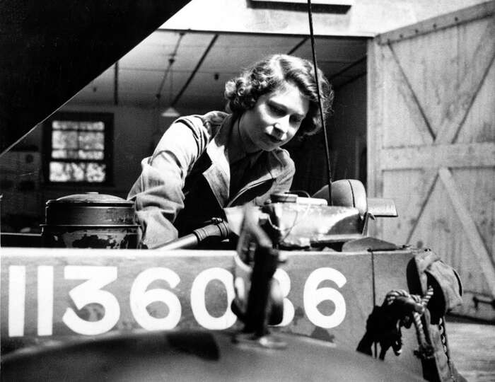 Princess Elizabeth helps with the war effort, 1939-1945