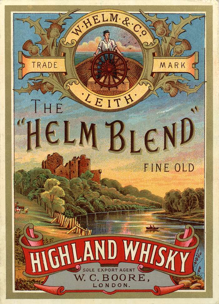 Whisky label, c 19th century
