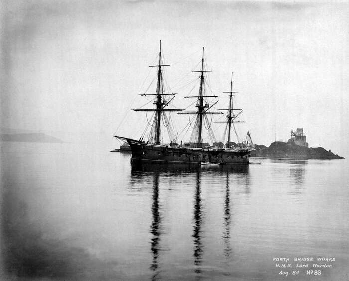 HMS 'Lord Warden' in Firth of Forth, 1885