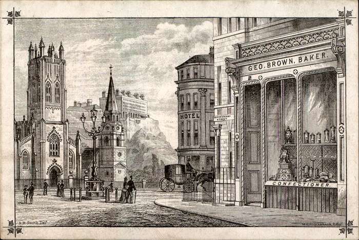 West end of Princes Street, Edinburgh, 19th century