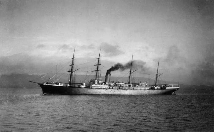 The Red Star Line ocean liner SS Friesland under steam, 1889