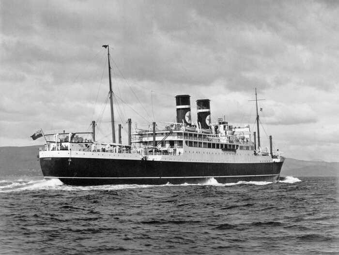 Blue Star Line ocean liner SS Avila Star on trial 1926