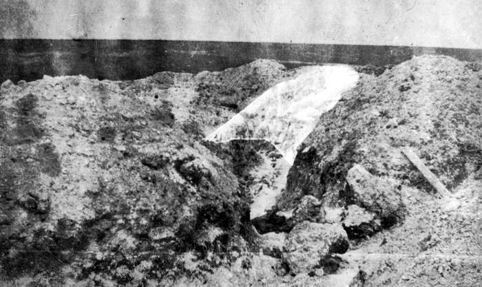 Buried trench, German second line, near Montauban, Somme battlefield, 1916