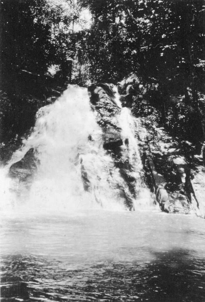 Waterfall, the site of Nsek Bridge before construction, Cameroon