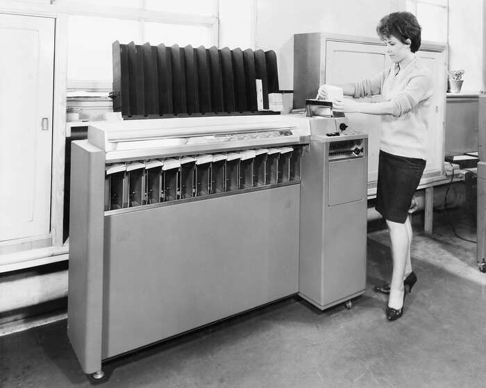 Woman working in Carron Company office