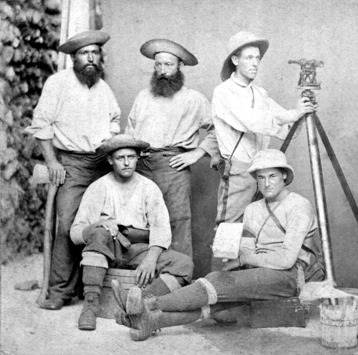 Surveying party, [1877]