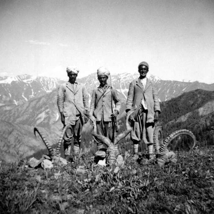 Indian men on a hunting trip