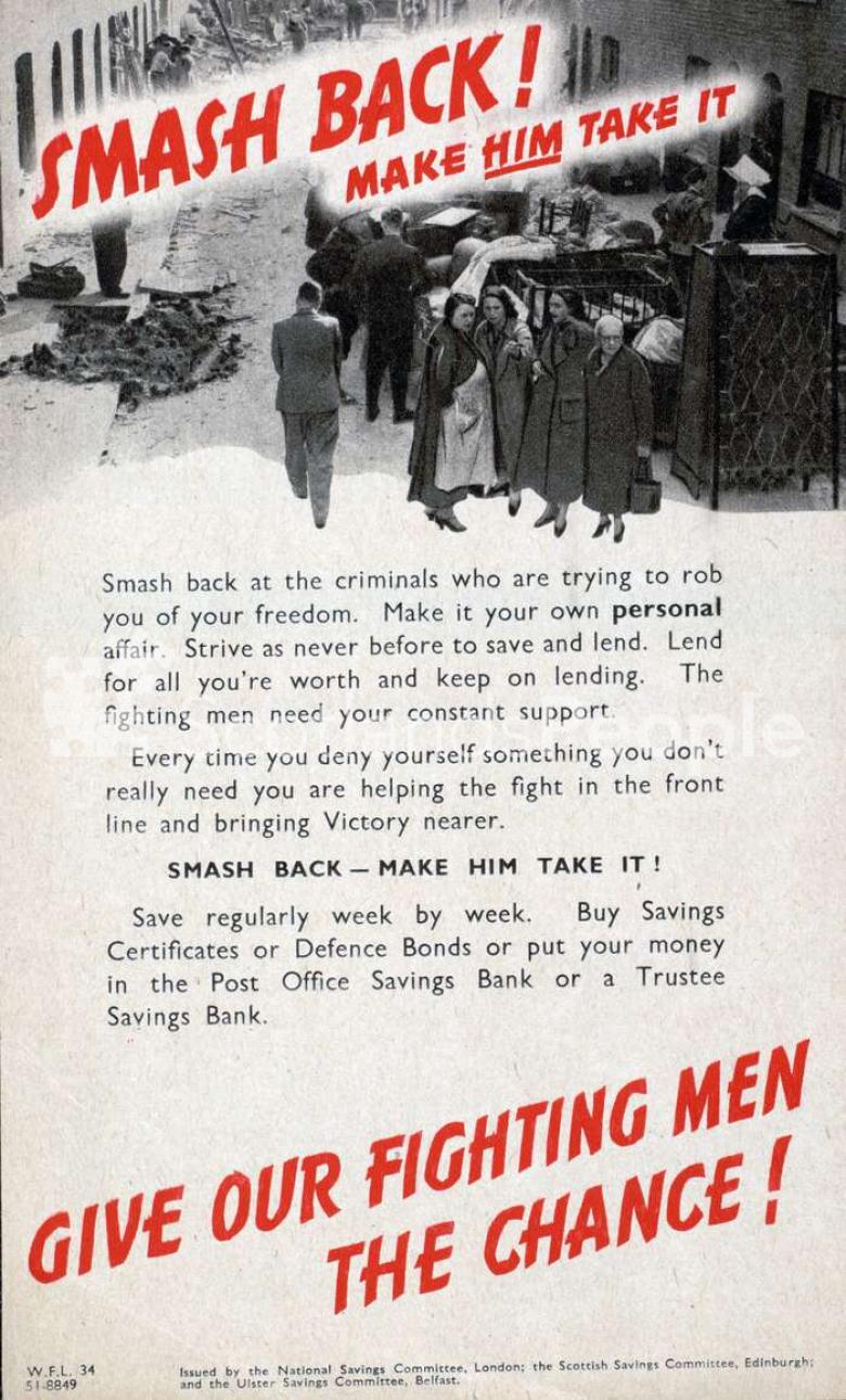 Savings bonds promotional leaflet, 1939-1945