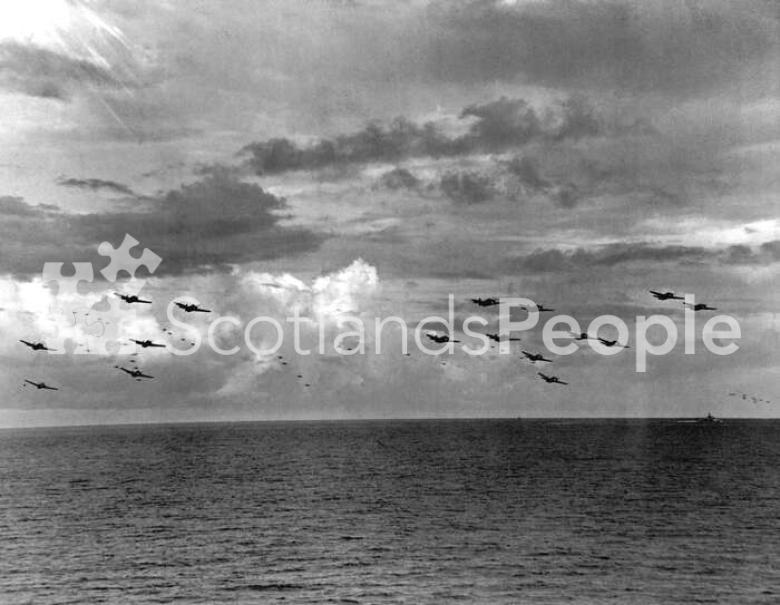 British fleet air arm attacks Japanese oil refinery in Sumatra, 1945