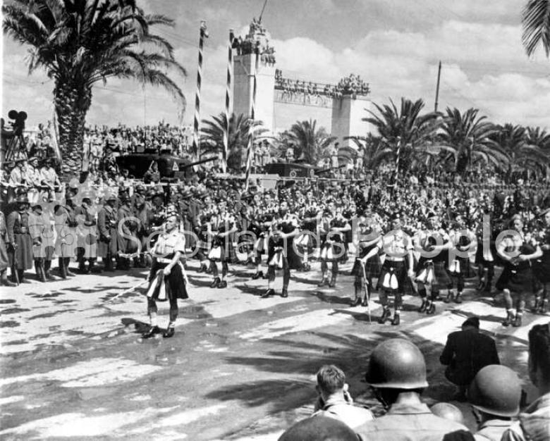 Victory parade in Tunis, 1943