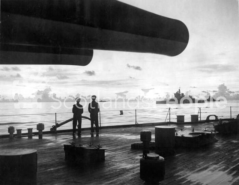 HMS Queen Elizabeth at Sabang, 1944