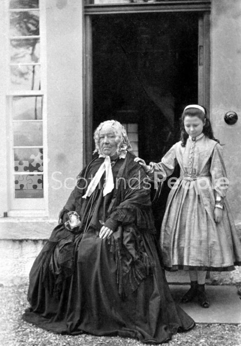Lady and young girl, Invercreran, 1866