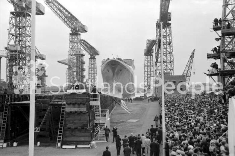 Launch of RMS Queen Elizabeth 2, Clydebank, 1967
