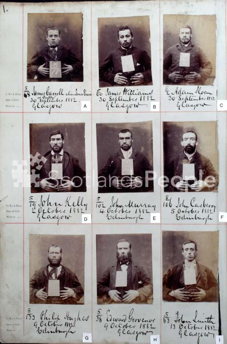 Prisoners, Glasgow, 1882