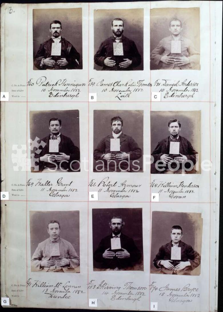 Prisoners, Glasgow, 1882