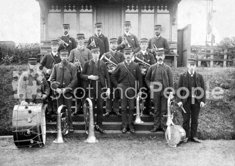 Bandsmen, East Linton, c 1900