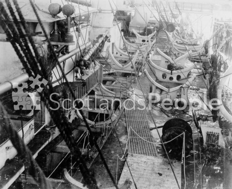 HMS Jupiter, view of the boat deck, 1895