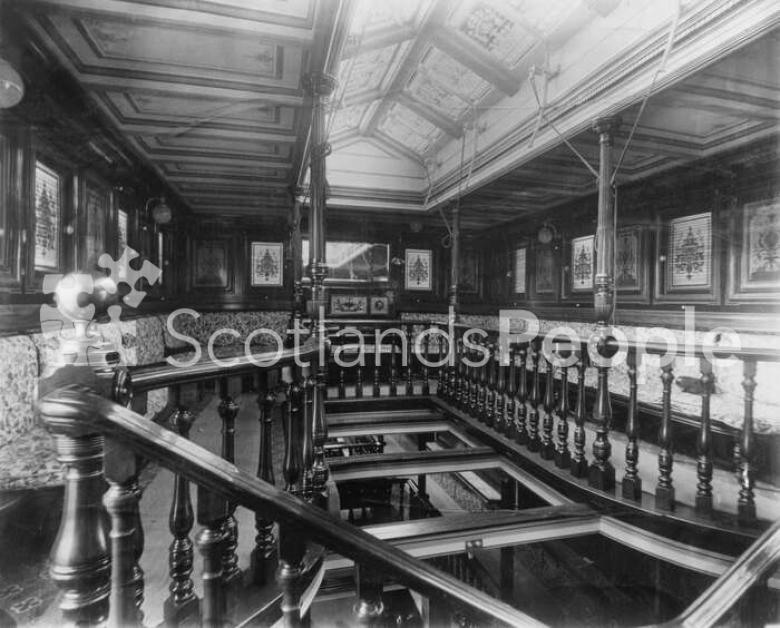Interior of the upper gallery, SS Friesland, 1889