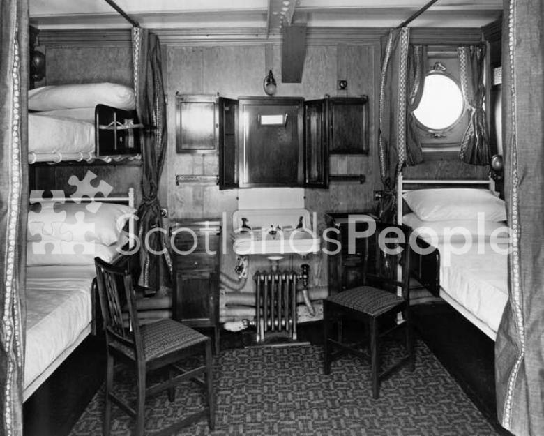 Cabin No. 103 (3 Berth) on \"A\" Deck of Canadian Pacific Line liner SS Duchess of Bedford, 1928