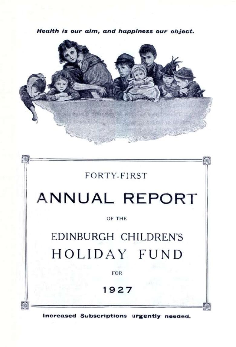 Edinburgh Children's Holiday Fund Annual Report, 1927