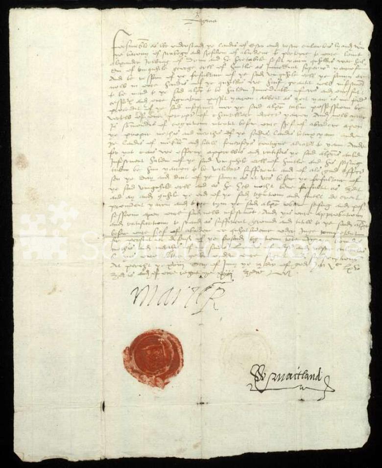 Letter signed by Mary Queen of Scots