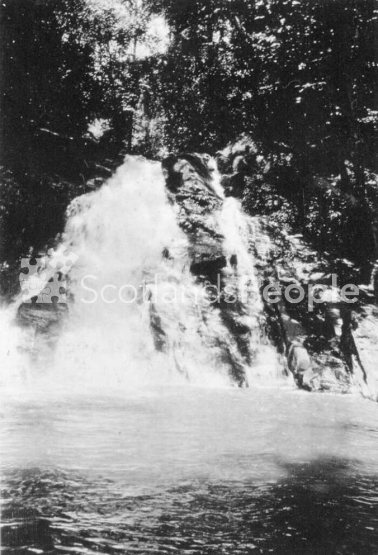 Waterfall, the site of Nsek Bridge before construction, Cameroon