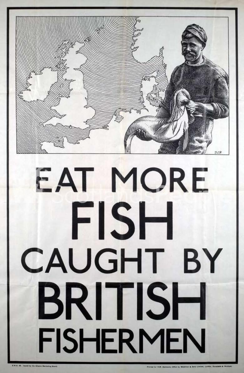 British fishing industry promotional poster