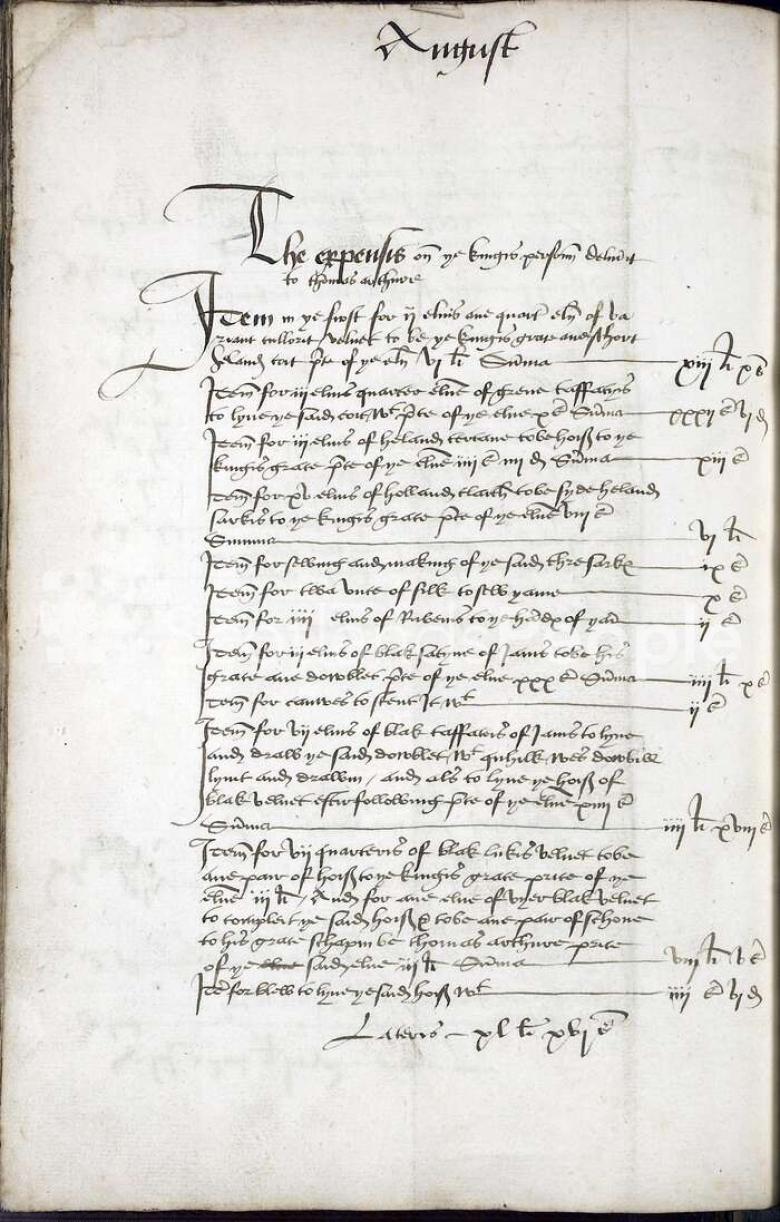 First record of Tartan, 1538