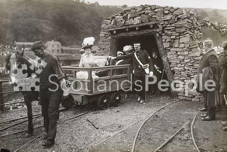 Queen Mary on colliery visit