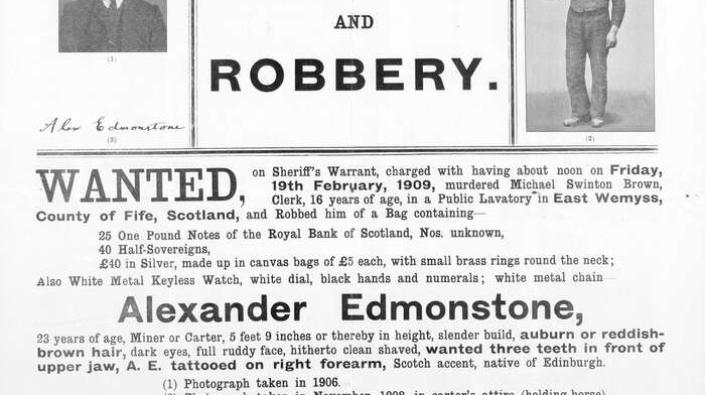 Wanted poster 1909