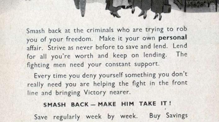 Savings bonds promotional leaflet, 1939-1945