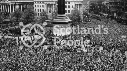 VE celebrations in Trafalgar Square, London, 1945 VE celebrations in Trafalgar Square, London, 1945