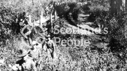 British soldiers proceeding through the jungle, 1944 British soldiers proceeding through the jungle, 1944