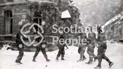 Scottish and American soldiers meet in Belgian town, 1944-1945 Scottish and American soldiers meet in Belgian town, 1944-1945