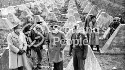 Winston Churchill at the Siegfried Line, 1945