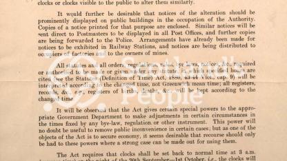 Letter about Daylight Saving Scheme, 1916 Letter about Daylight Saving Scheme, 1916