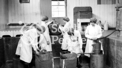 Pouring on nitroglycerine, HM Factory Gretna, 1918 Pouring on nitroglycerine, HM Factory Gretna, 1918