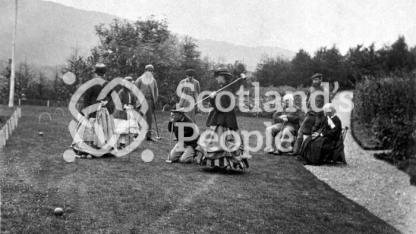 Croquet game, Invercreran, 1866 Croquet game, Invercreran, 1866