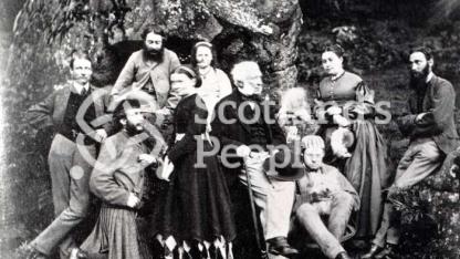 Family outing in Glen Creran in rain, 1866 Family outing in Glen Creran in rain, 1866