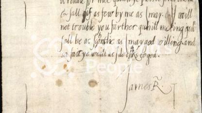Letter of King James VI, 1570s Letter of King James VI, 1570s