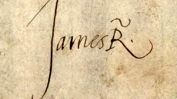 Autograph of King James VI, 1570s