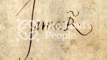 Autograph of King James VI, 1570s Autograph of King James VI, 1570s