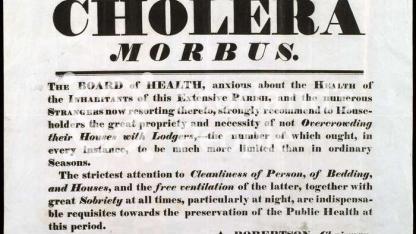 Cholera health notice, 1832