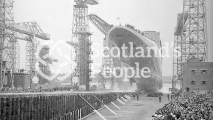Launch of Queen Elizabeth 2, Clydebank Launch of Queen Elizabeth 2, Clydebank