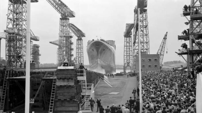 Launch of RMS Queen Elizabeth 2, Clydebank, 1967