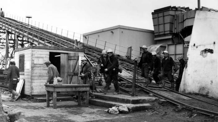 Miners at Solsgirth Colliery, 1970s