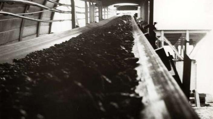 Coal conveyor belt, 1950s-1960s
