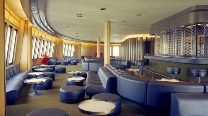 Theatre bar lounge, QE2, 1969