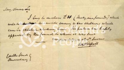Autograph letter of Sir Walter Scott Autograph letter of Sir Walter Scott